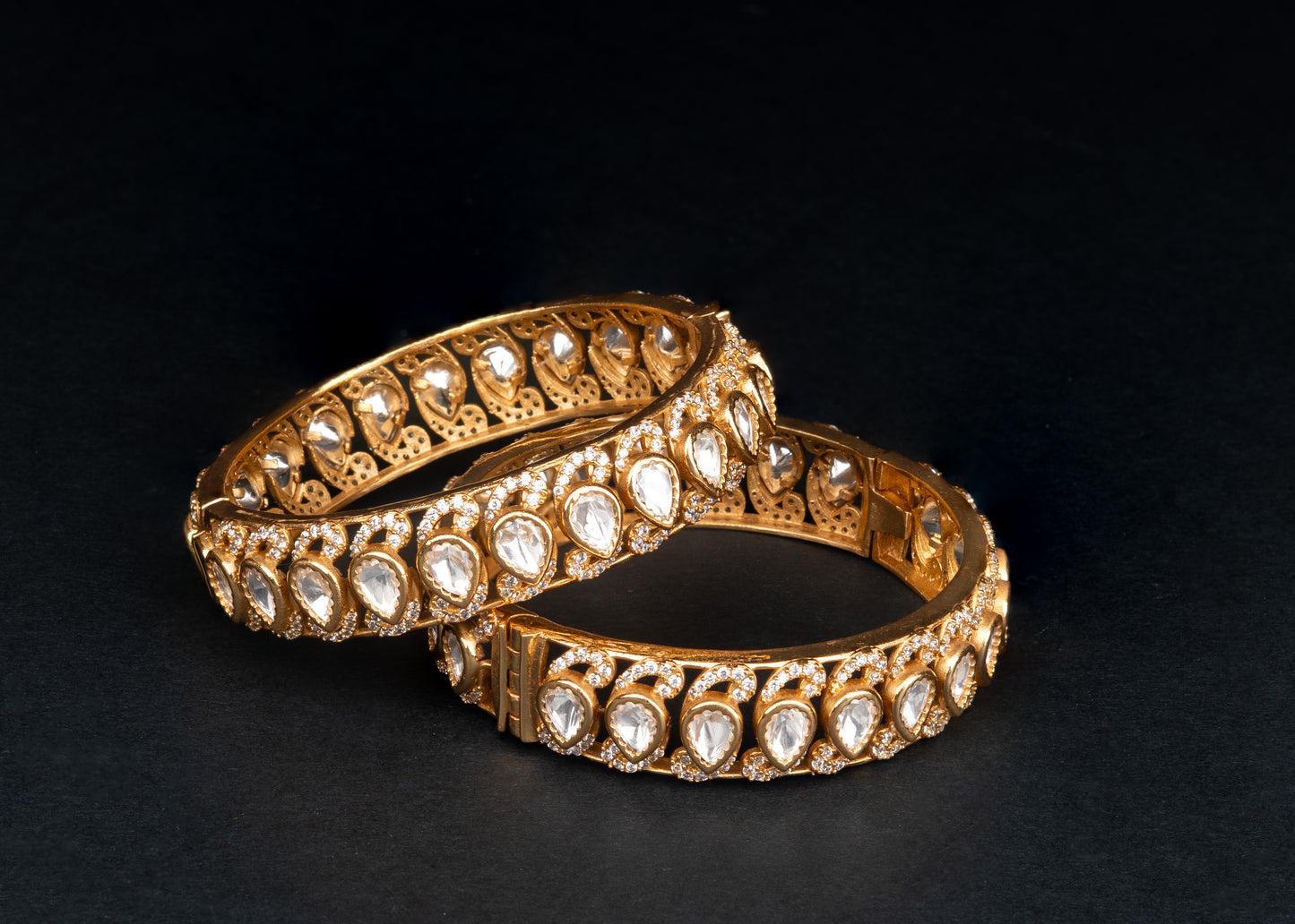 White Moissanite Bangles