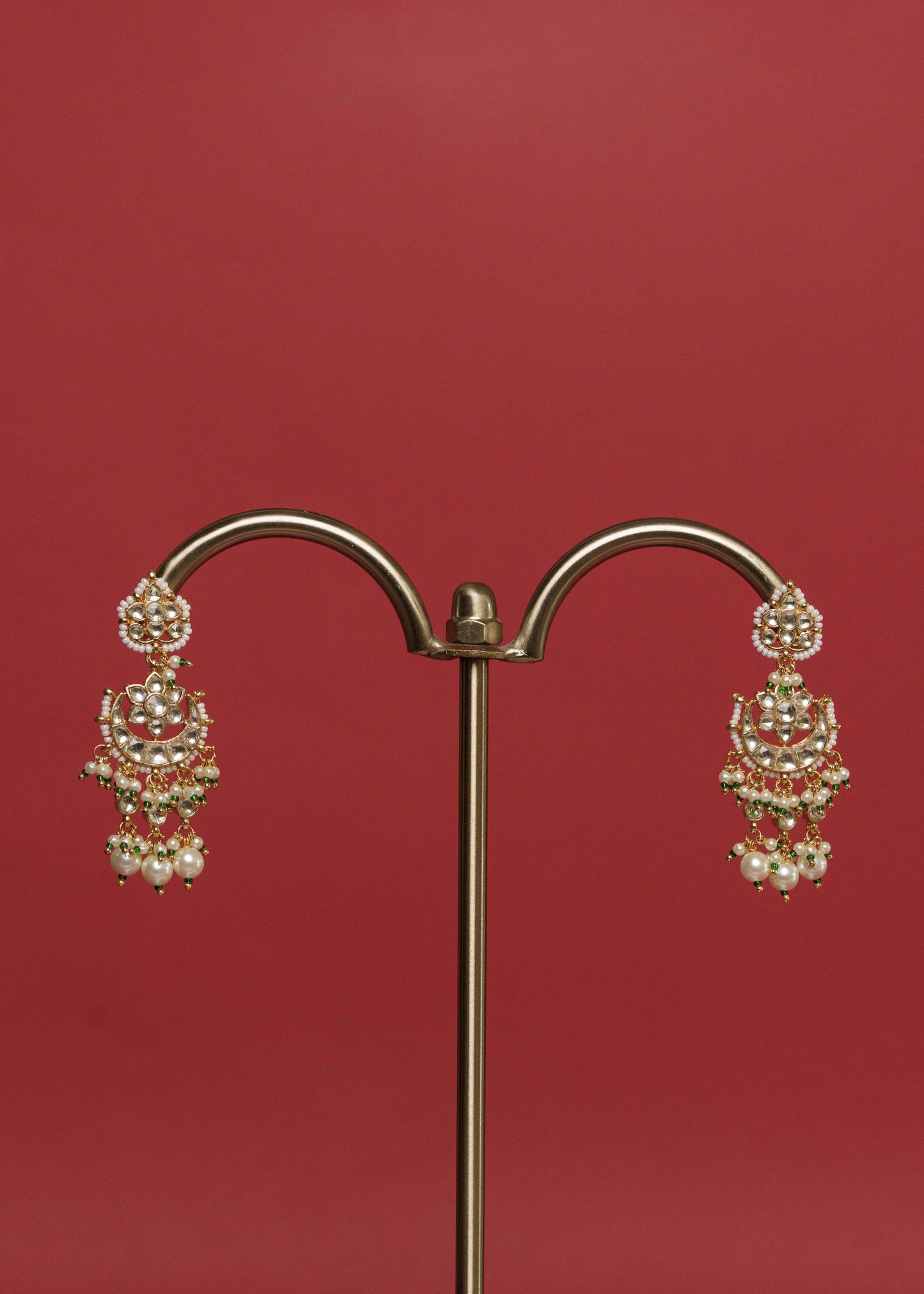 White Jadau Pearl Necklace Set VNN449