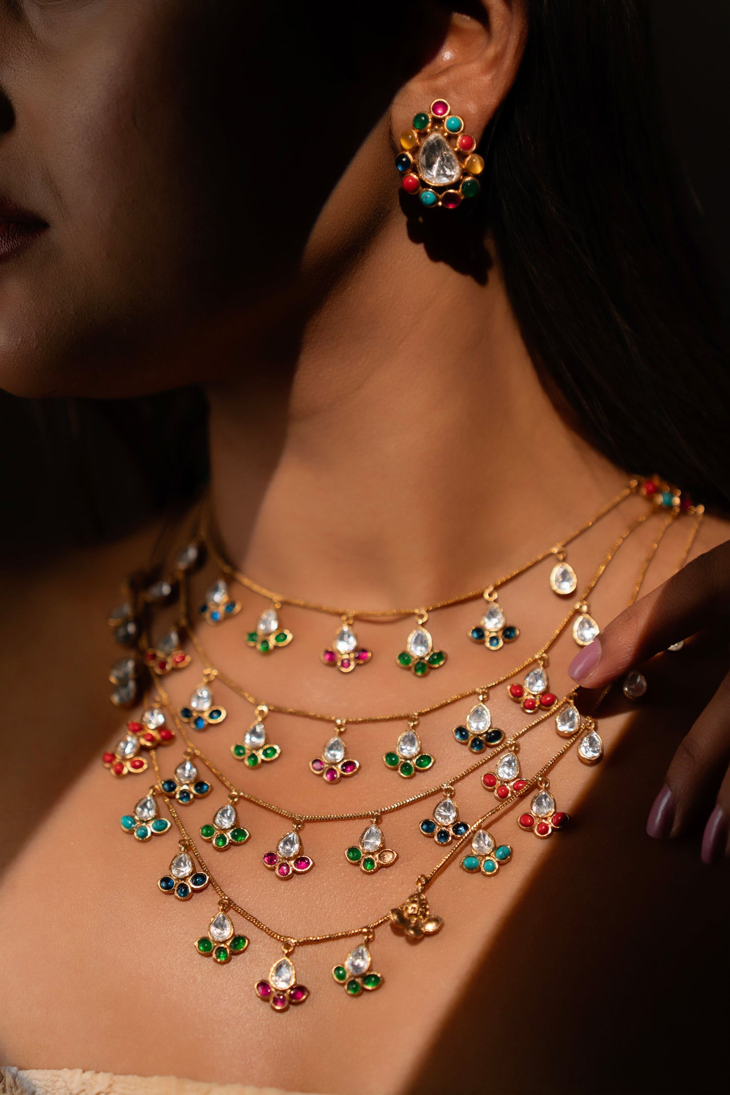 Navratn Layered Necklace Set VNN333