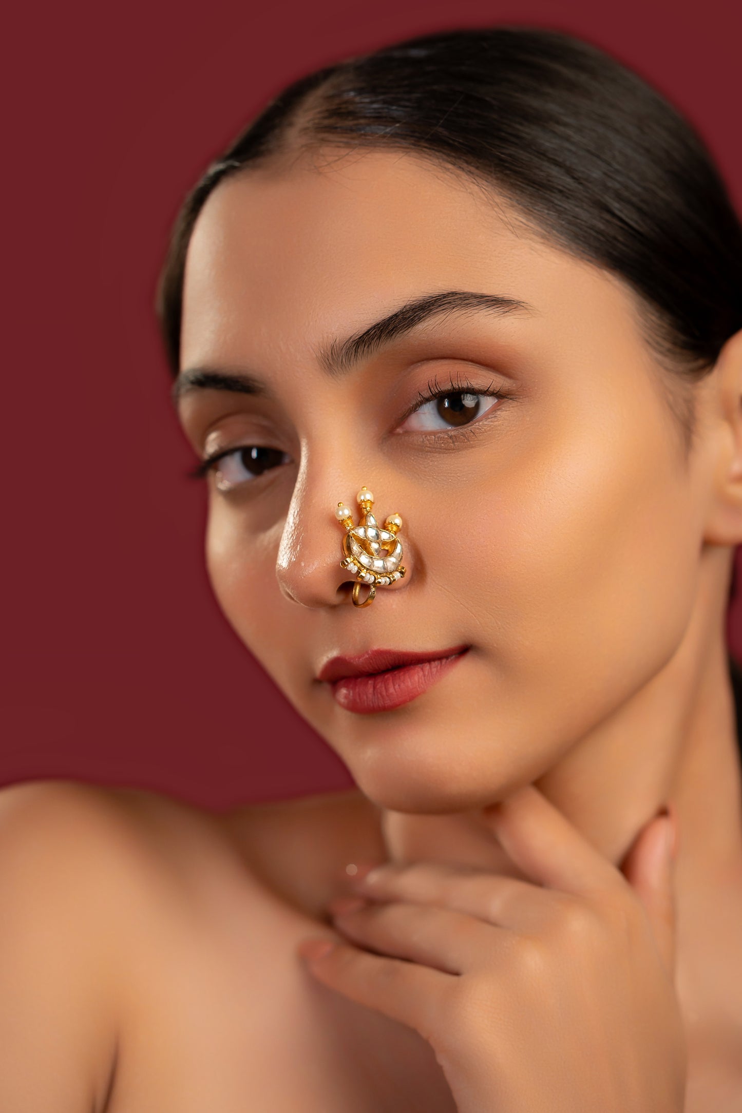 Chand Marathi Nose Ring - VNNR030