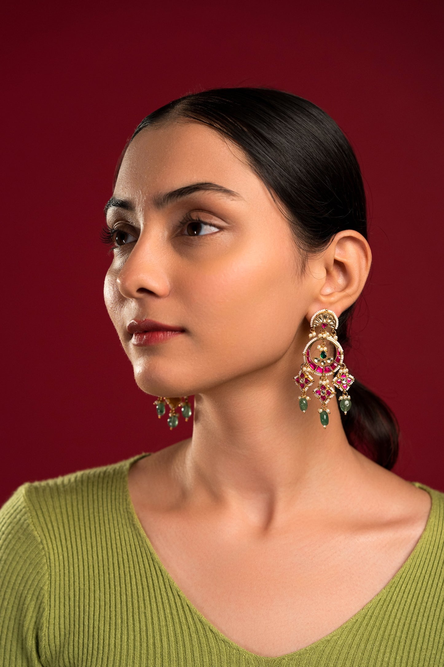 Multi Jadau Earrings - VNE013