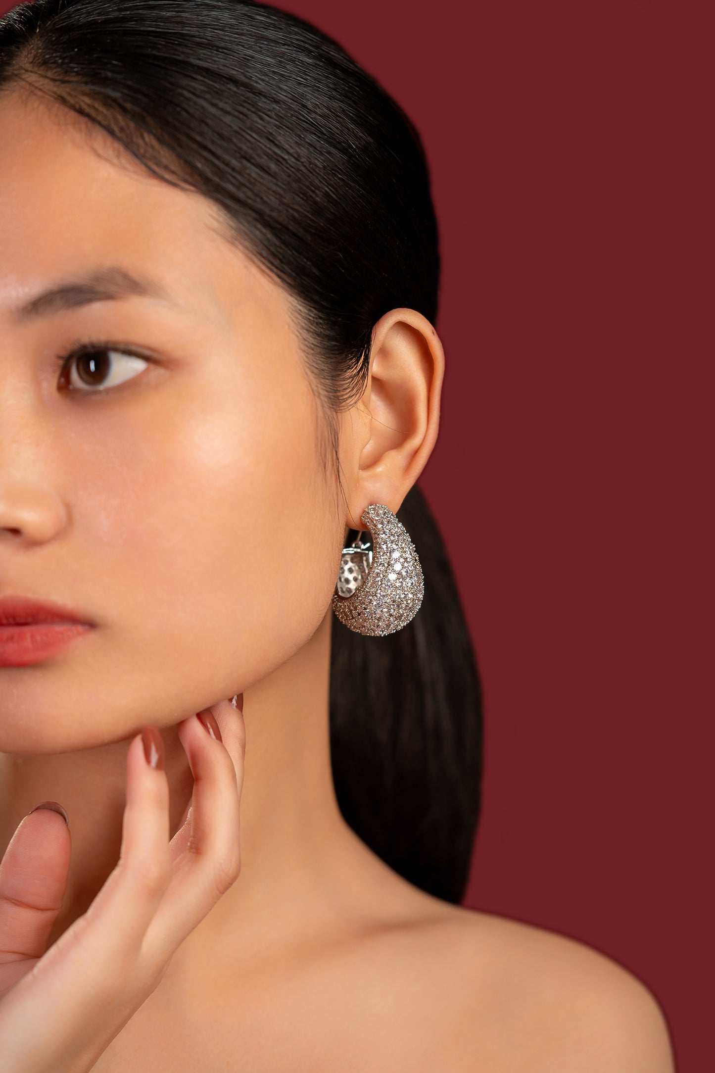 Diamond Bali Earrings - VNE047
