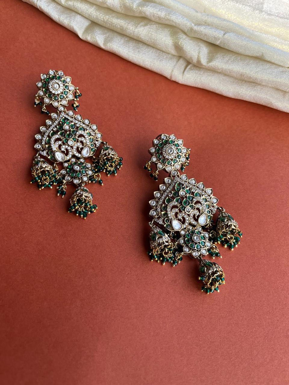 Green Moissanite Dulls Earring VNE075