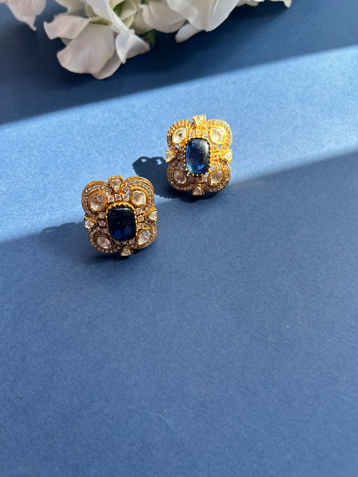 Round Polki small Studs VNE126