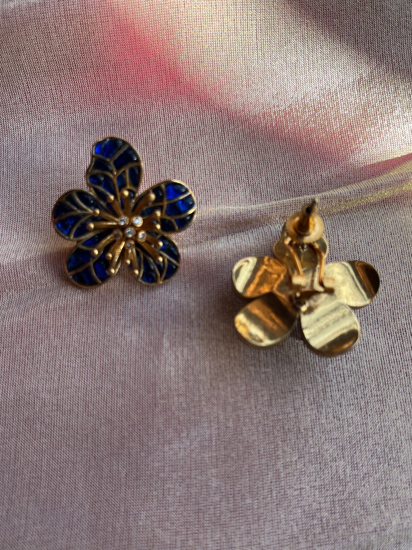 Flower Multi Polki Earrings VNE213