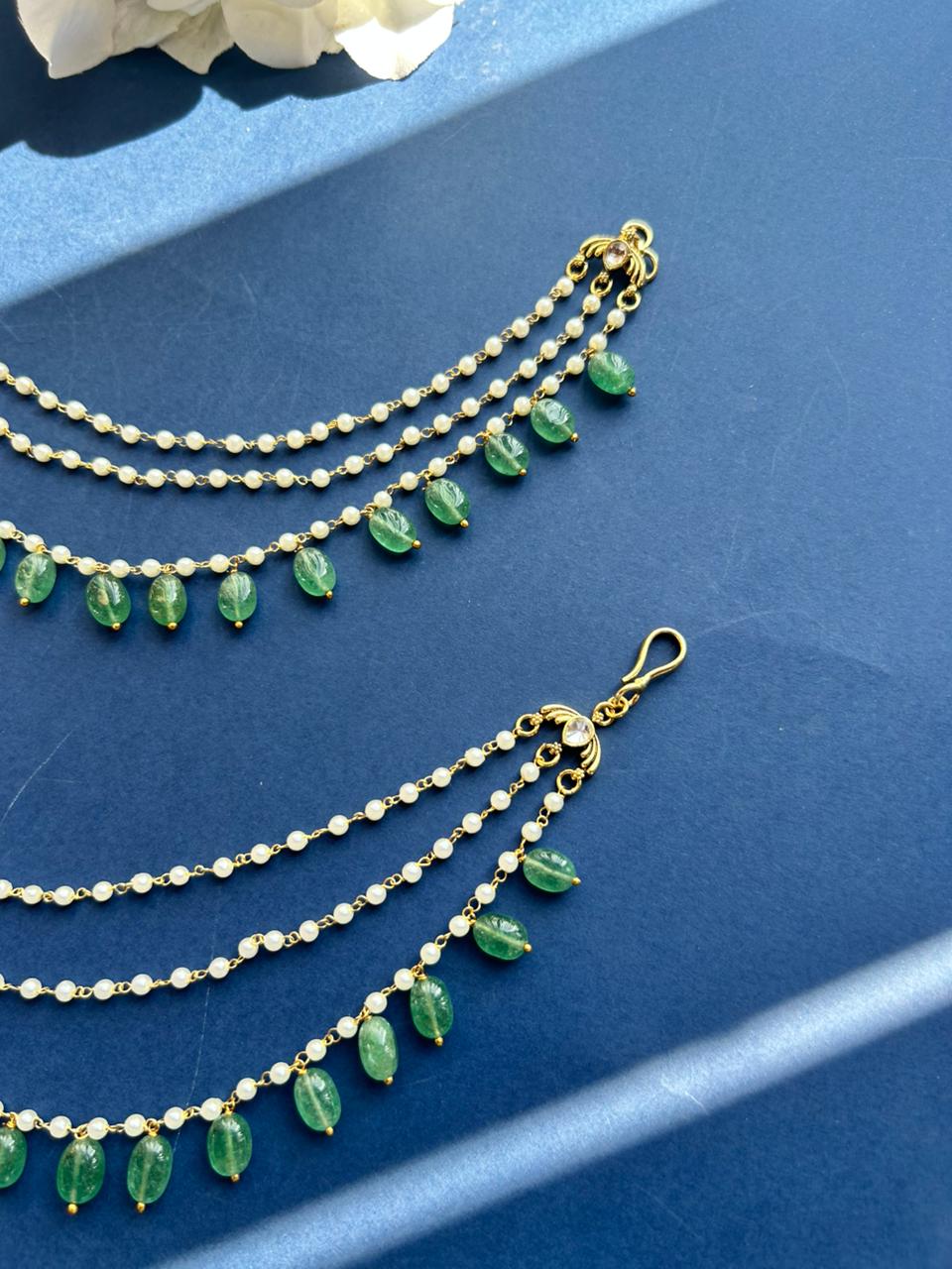 Green Suzani Earchain VNEC015
