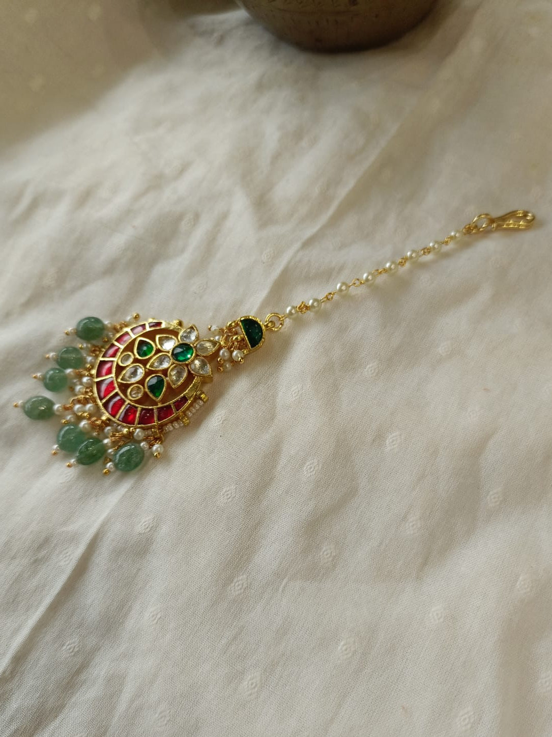 Multi Chand Gold Ball Drop Tika VNHA028