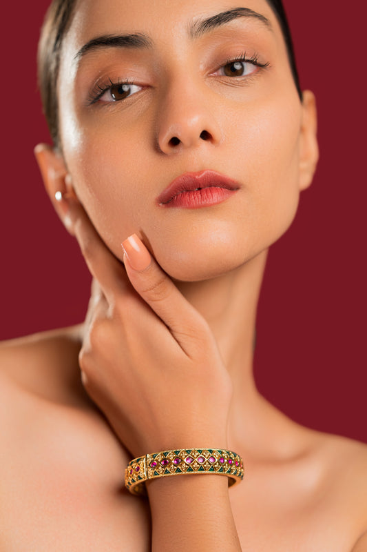 Multi Jadau Antique Bangles - VNHN001