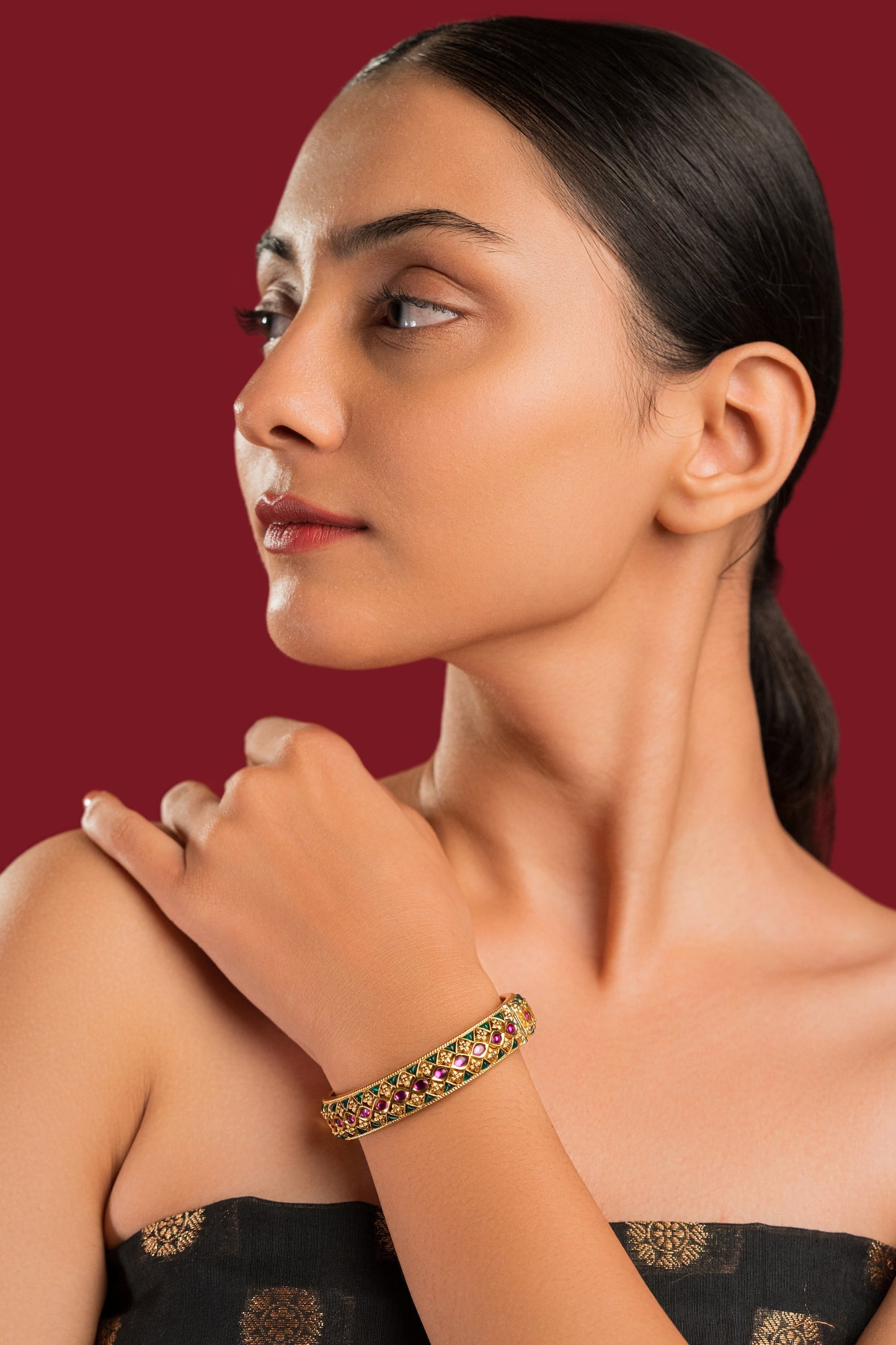 Multi Jadau Antique Bangles - VNHN001