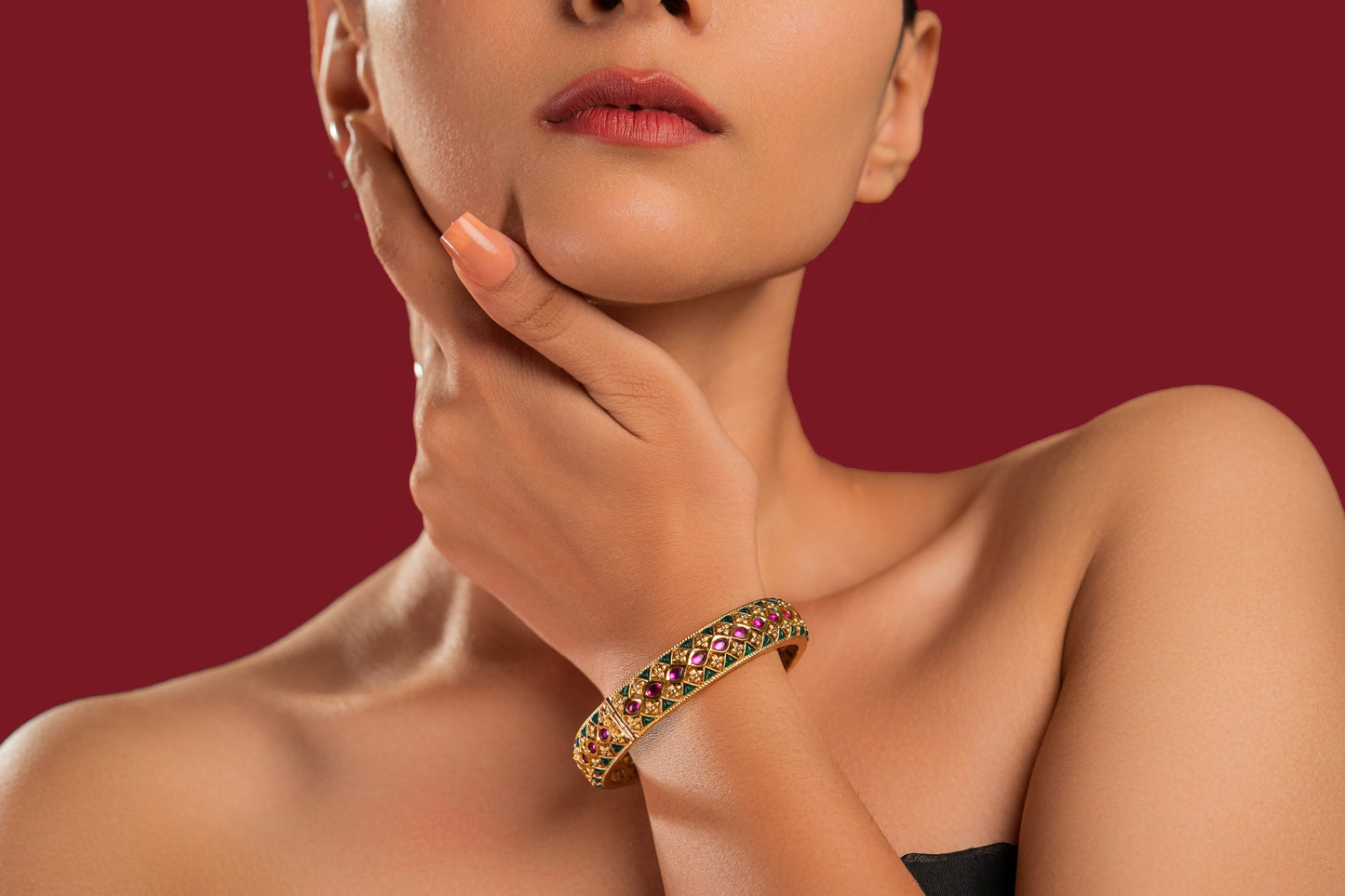 Multi Jadau Antique Bangles - VNHN001