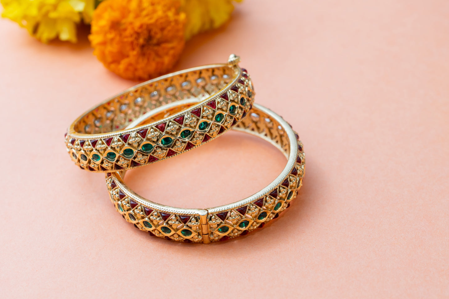 Multi Jadau Antique Bangles - VNHN001