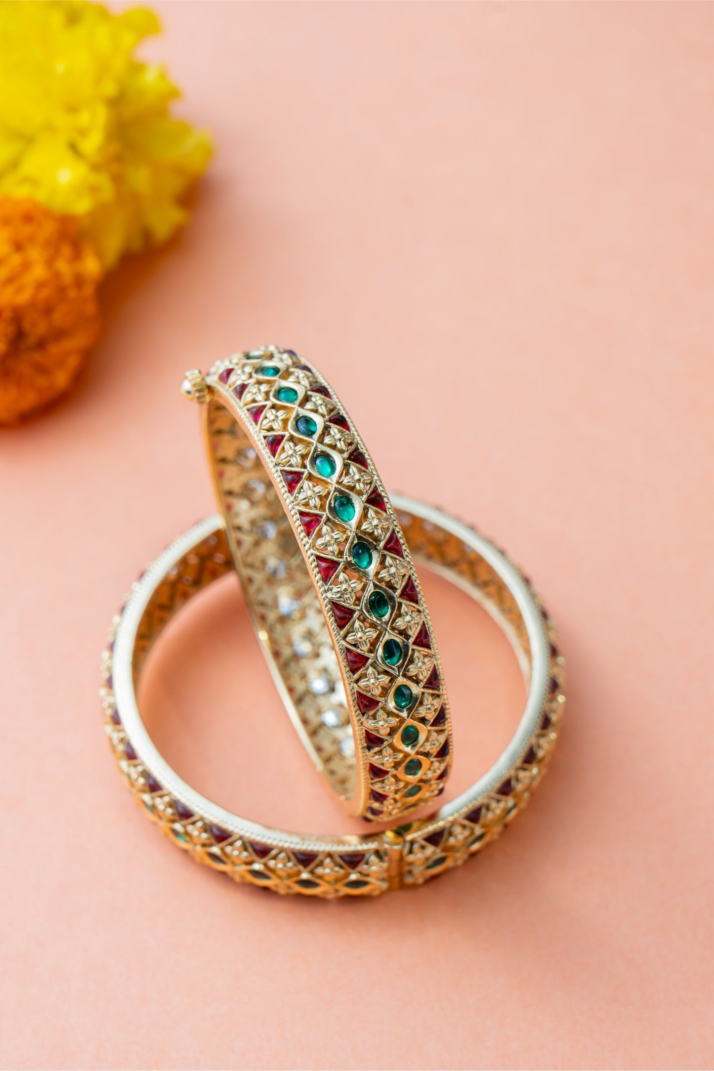 Multi Jadau Antique Bangles - VNHN001