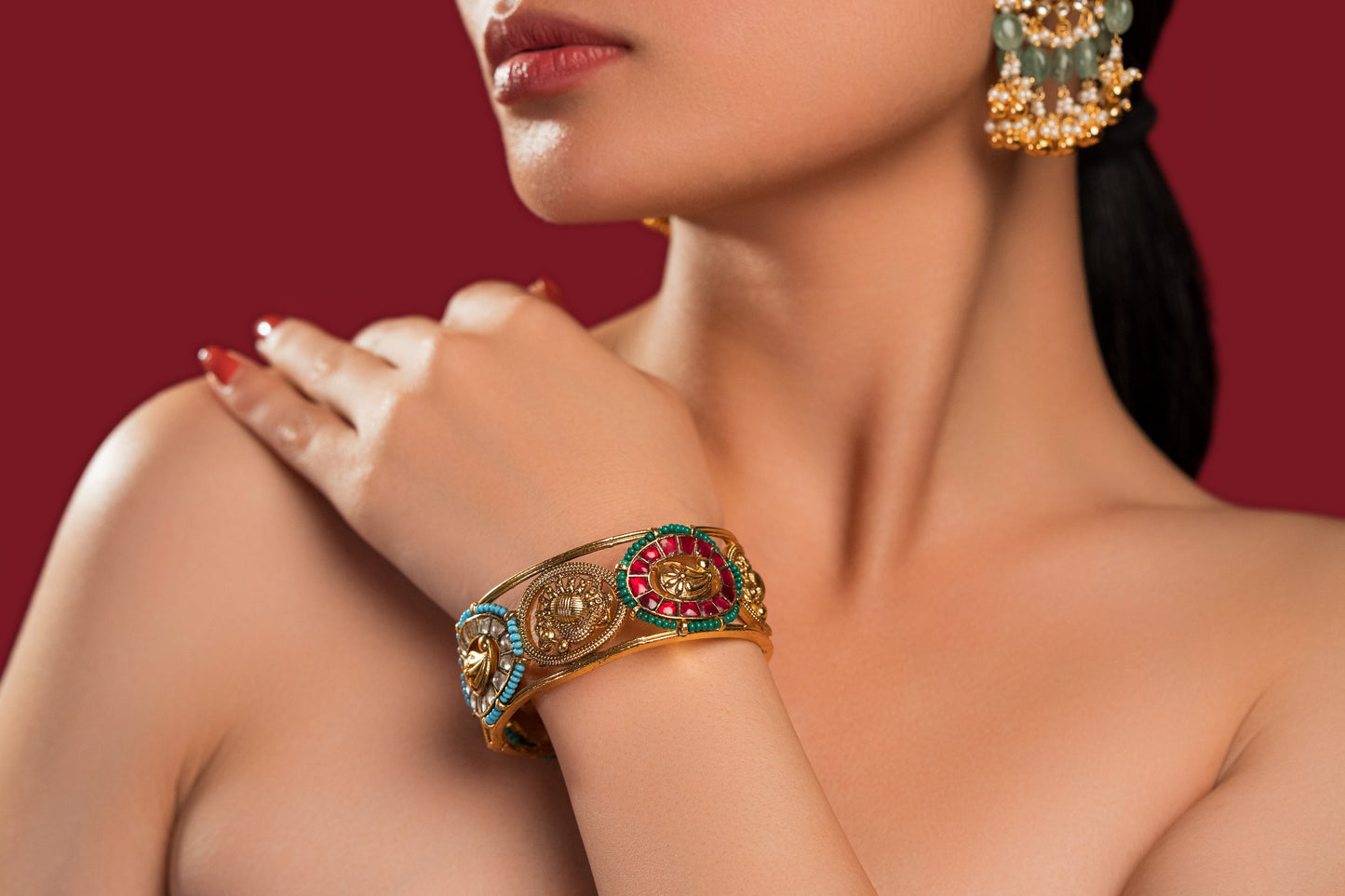 Rangin Jadau Bangles - VNHN004