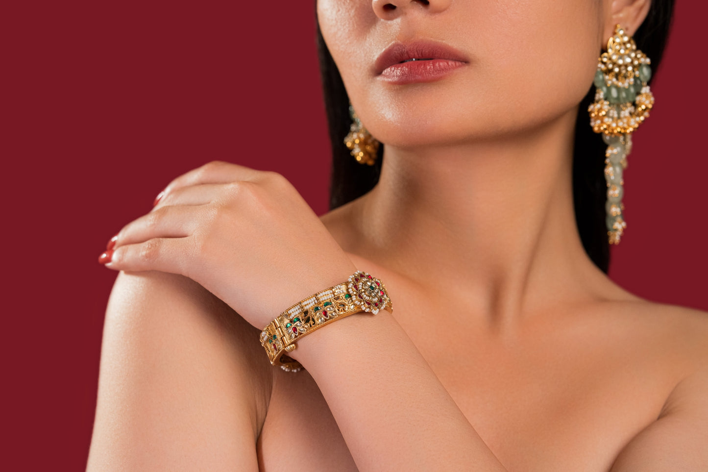 Multi Jadau Heritage Bangles - VNHN010