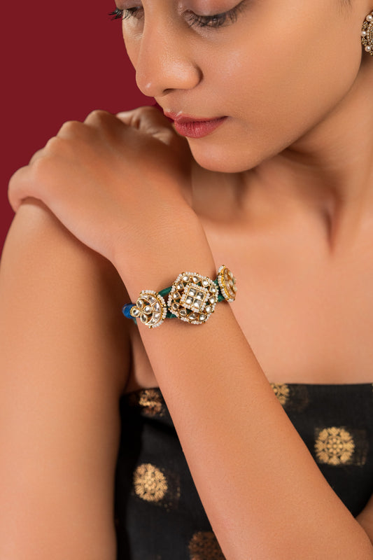 Tusi White Jadau Bracelet - VNHN015