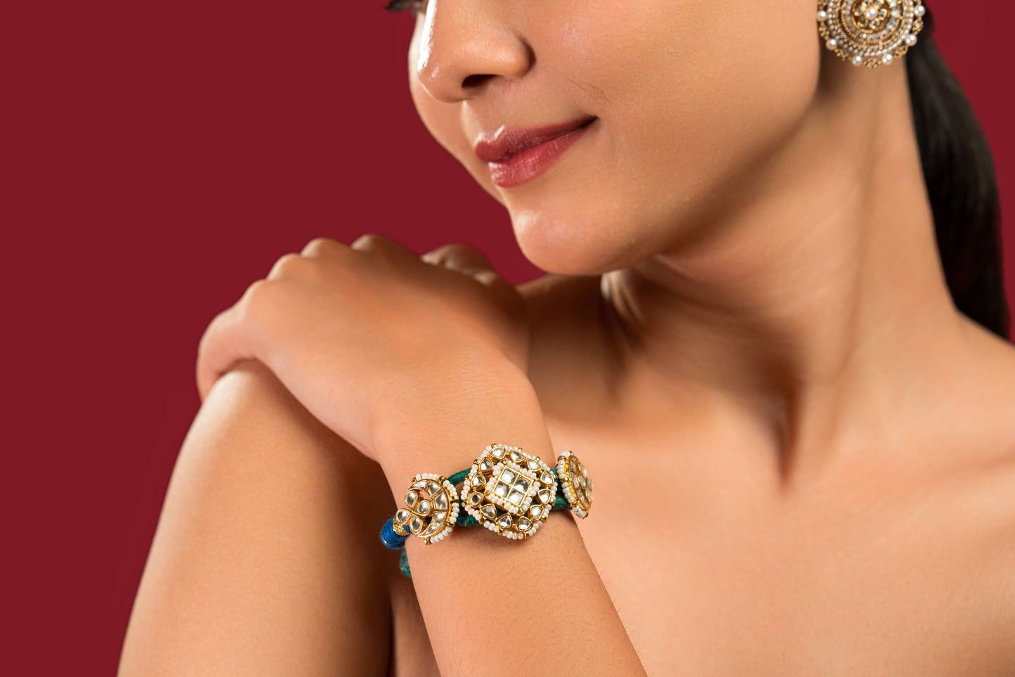 Tusi White Jadau Bracelet - VNHN015