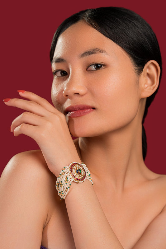 Multi Jadau Pearl Bracelet - VNHN018