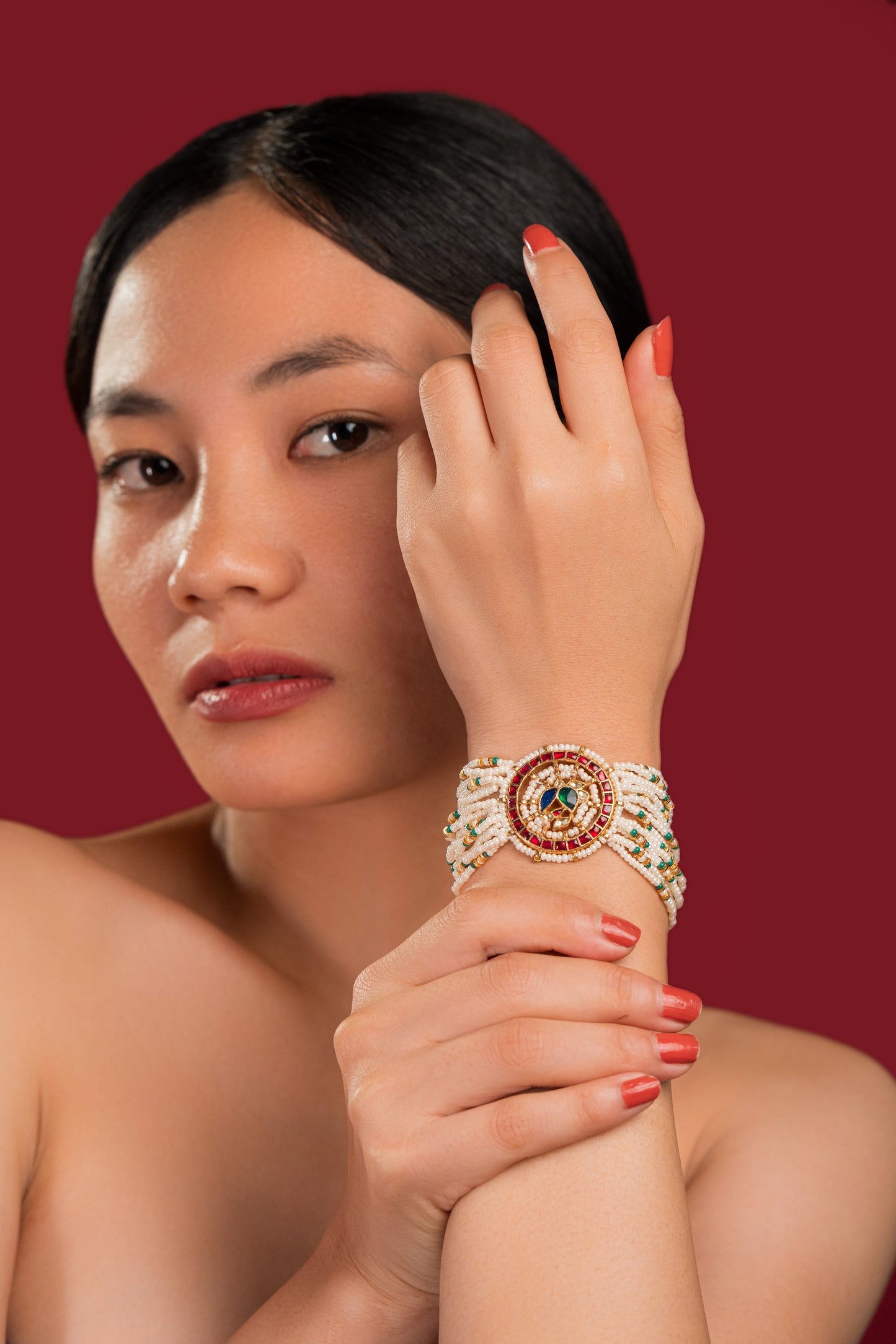 Multi Jadau Pearl Bracelet - VNHN018