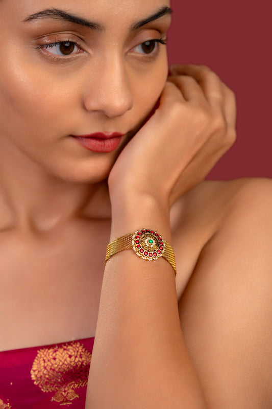 Round Multi Jadau Bracelet - VNHN025