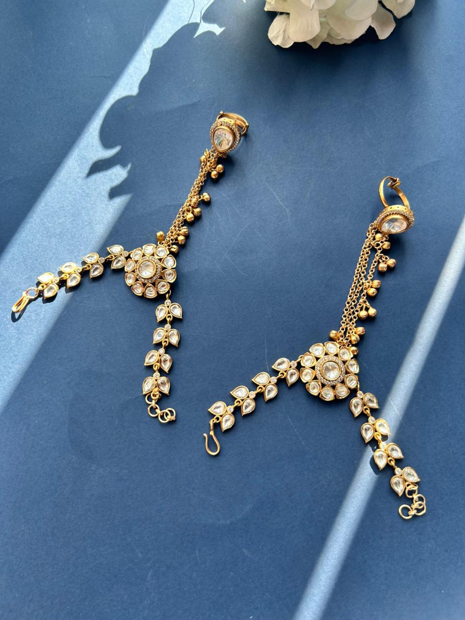 Traditional Designer polki Hathphool VNHN159