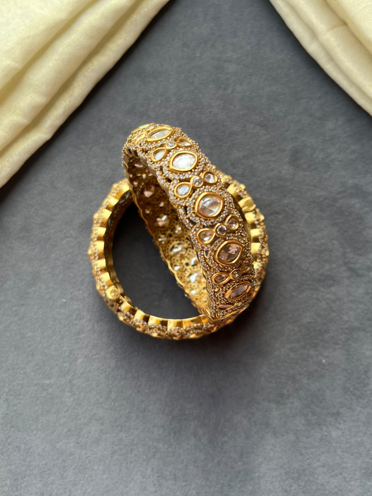 Polki Diamond Bangles VNHN310