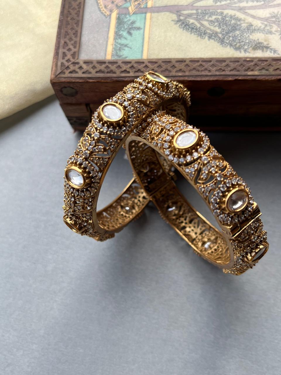 Polki Diamond Bangles VNHN312