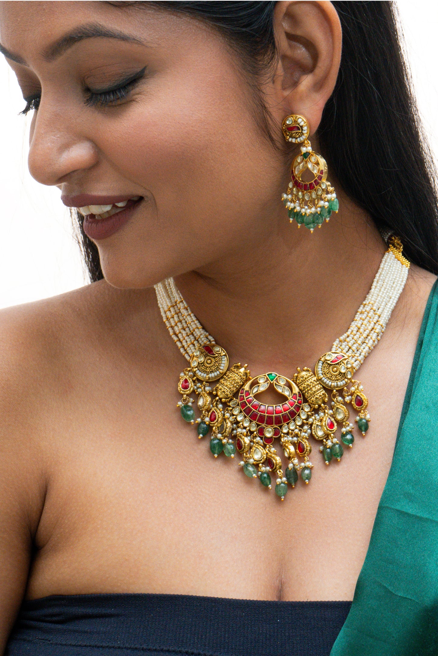 Multi Jadau Antique Choker Set - VNN013