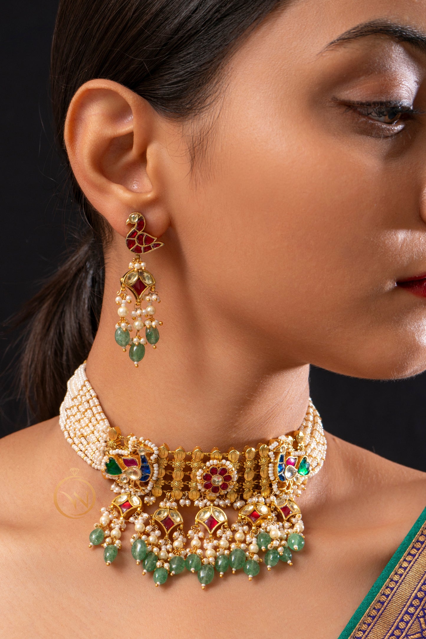 Multi Jadau Choker Set - VNN015