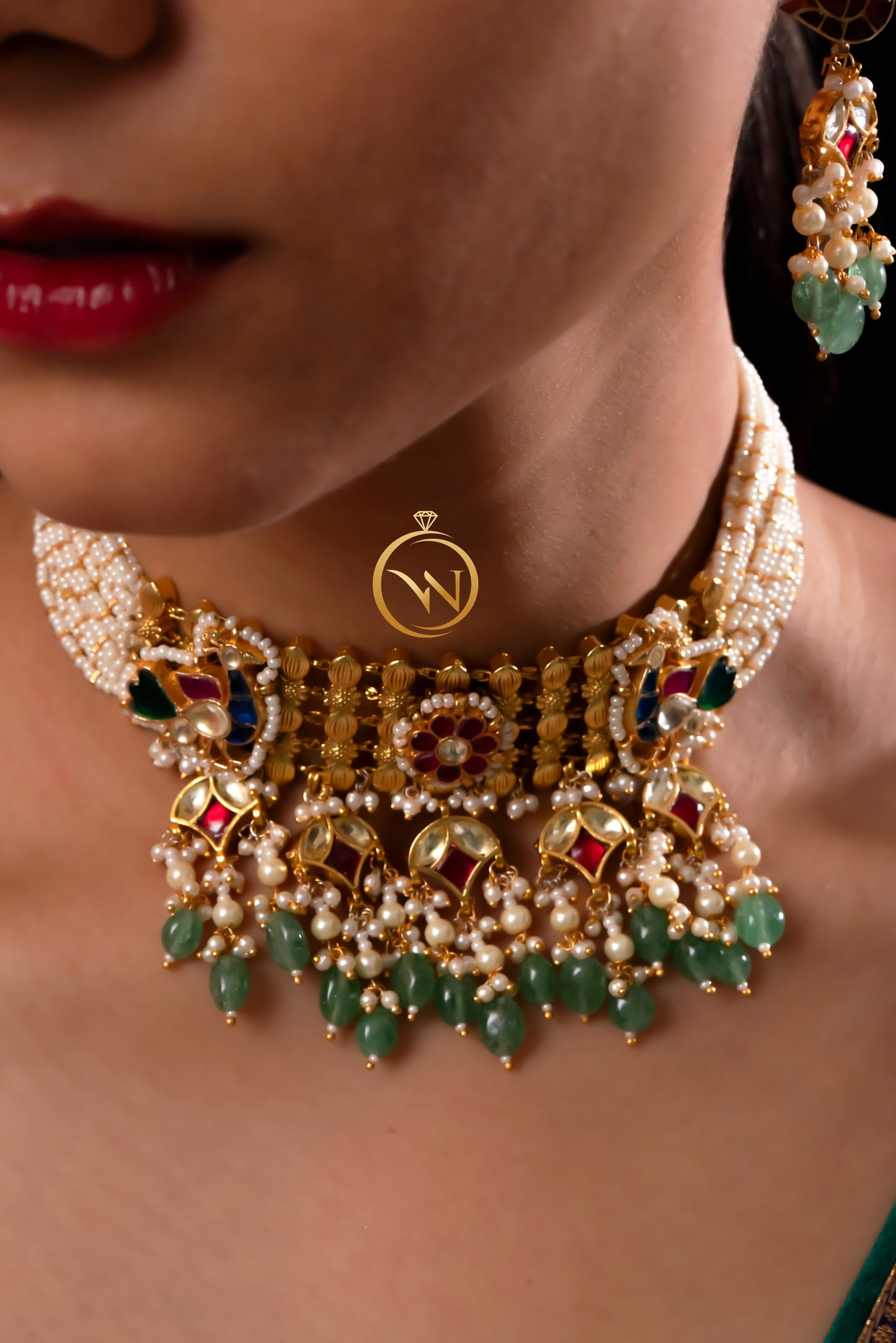 Multi Jadau Choker Set - VNN015