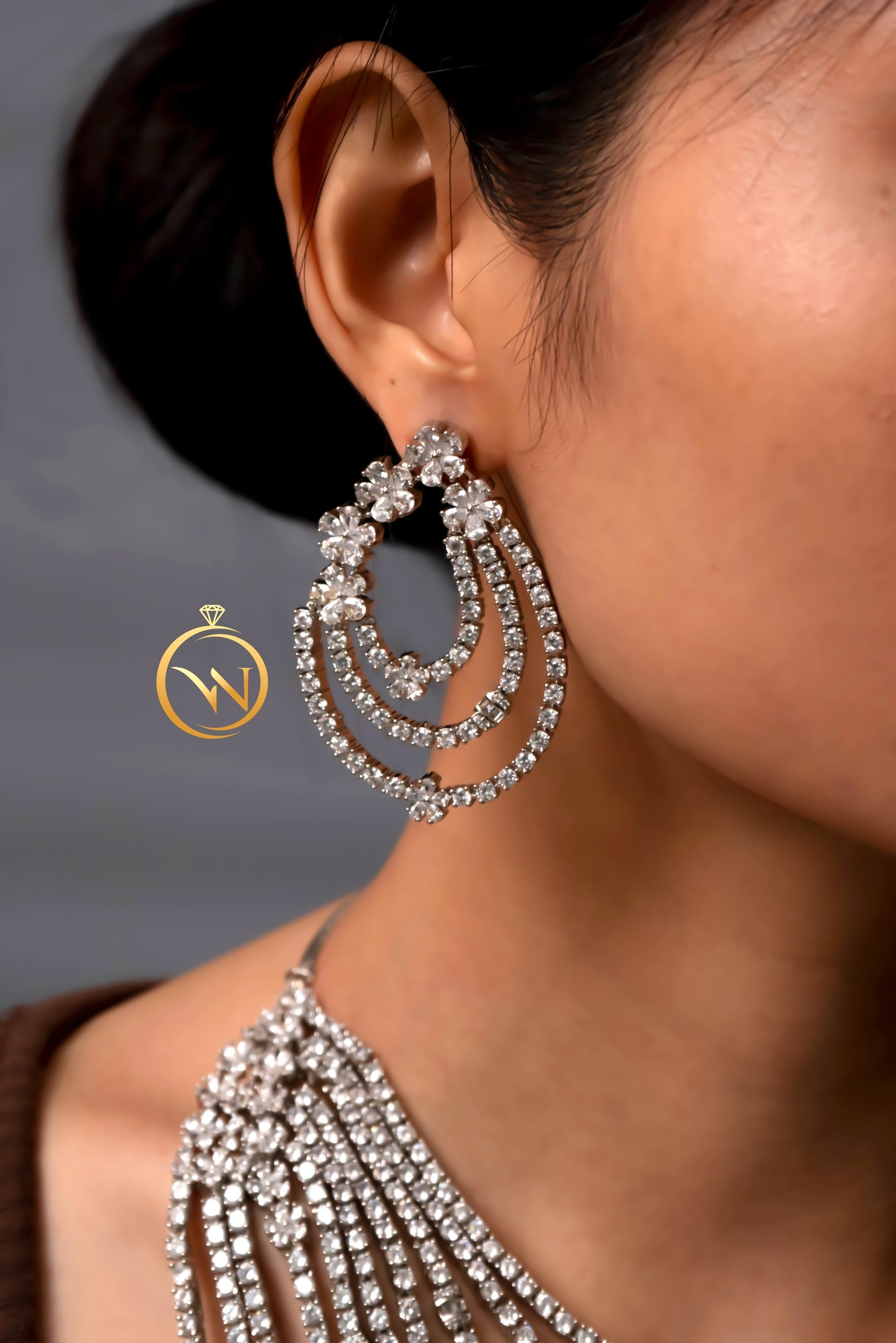 Layered Diamond Necklace Set - VNN028