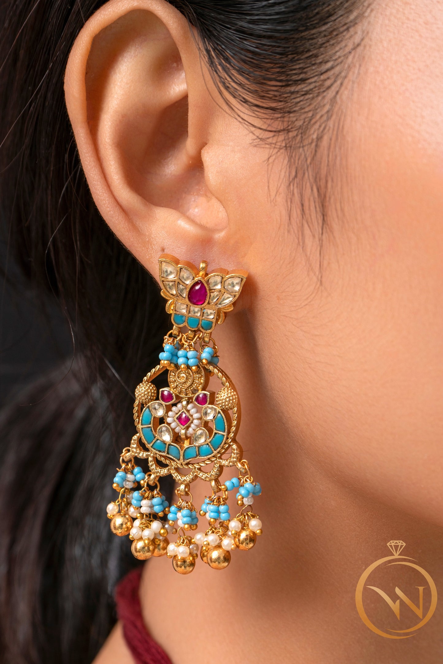 Firoza Multicoloured Necklace Set - VNN046