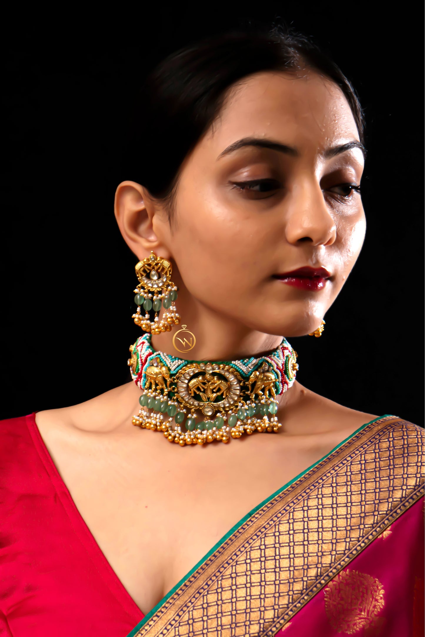 Rangin Tusi Choker Necklace Set - VNN047