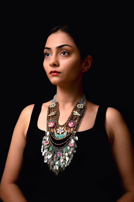 Antique Beaded Necklace - VNN049
