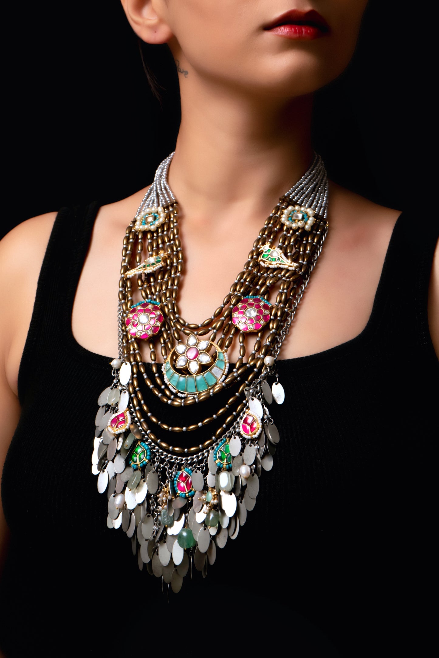 Antique Beaded Necklace - VNN049