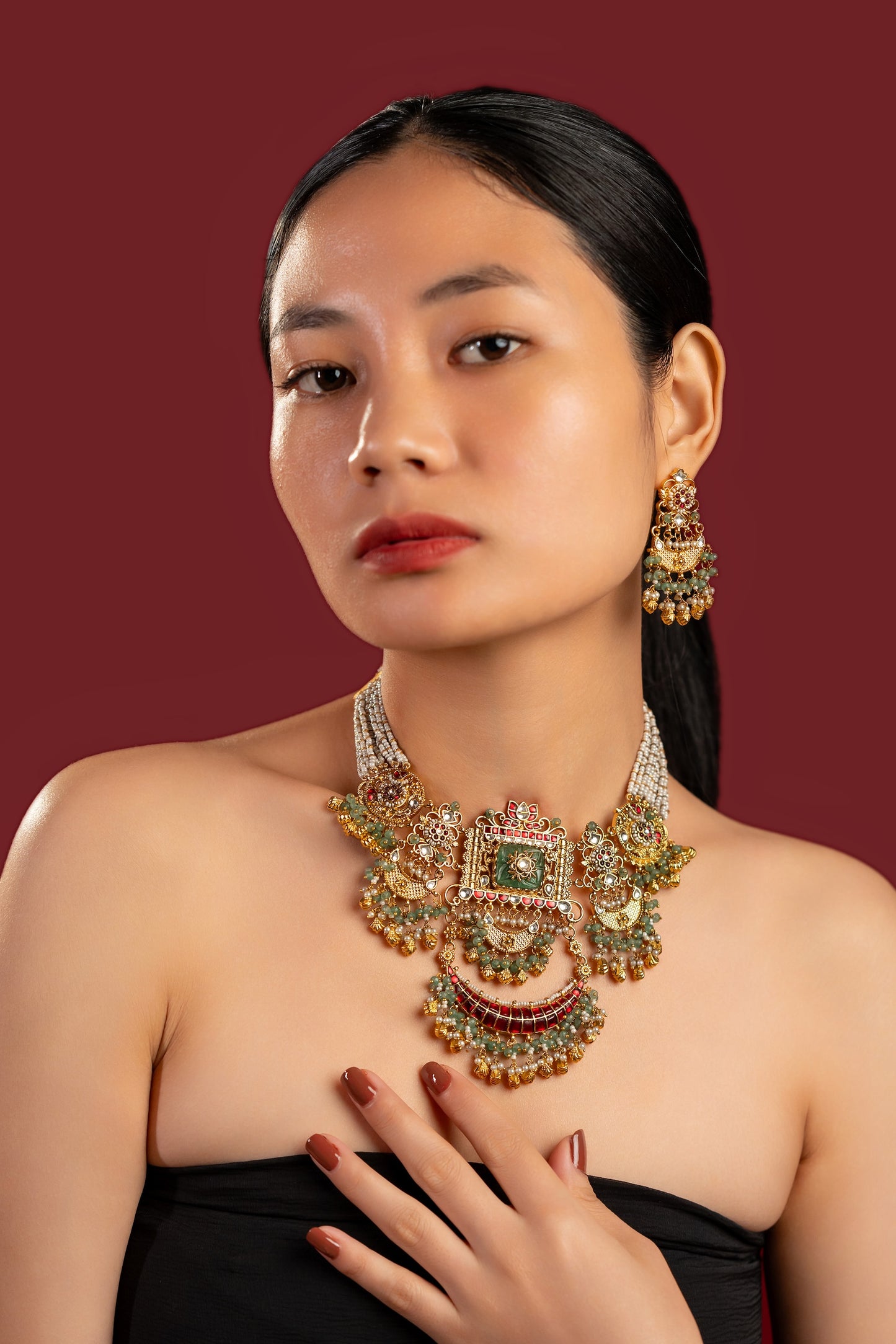 Heritage Jadau Necklace Set - VNN053