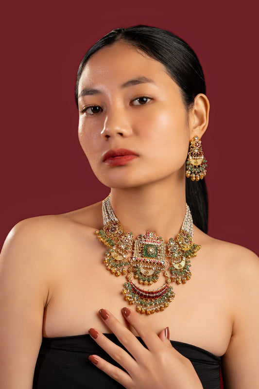 Heritage Jadau Necklace Set - VNN053