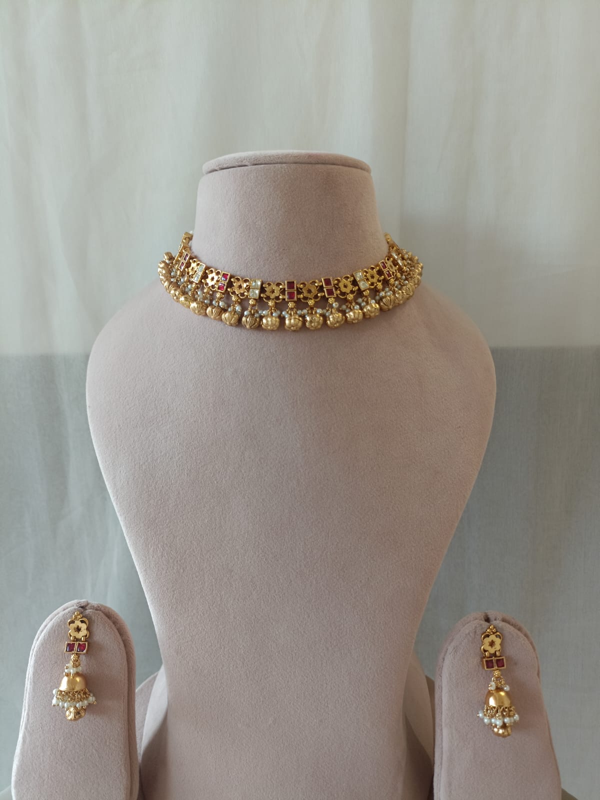 Antique Jadau Chandan Necklace Set VNN404