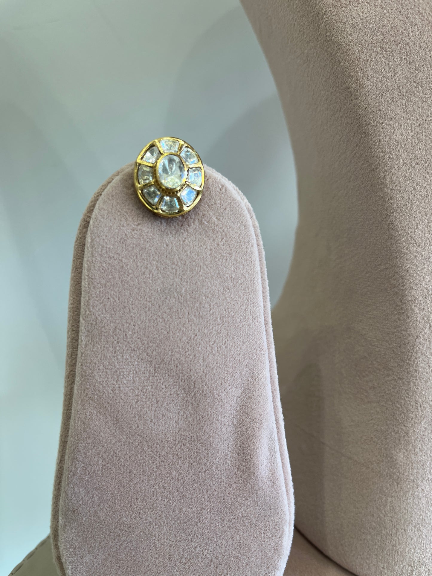 Yellow Polki Pendant Chokar Set VNN572