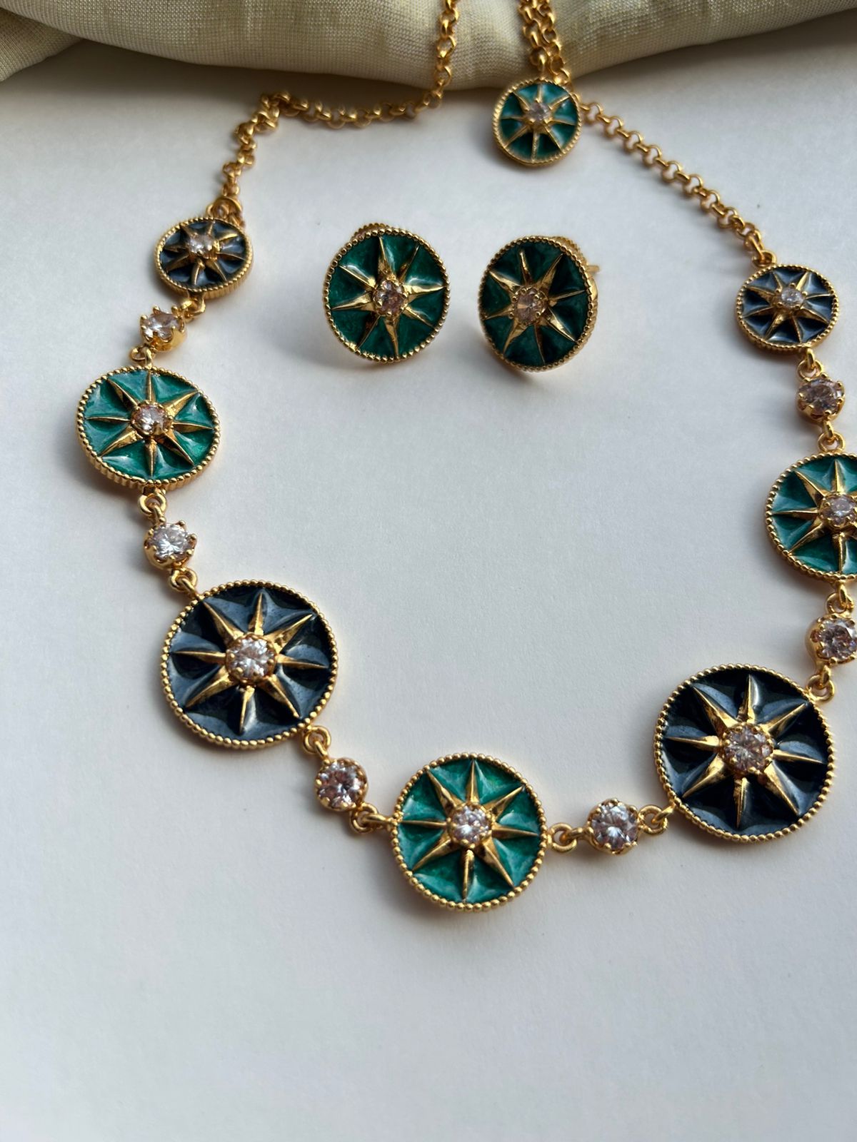 Enameled Necklcae Set VNN645