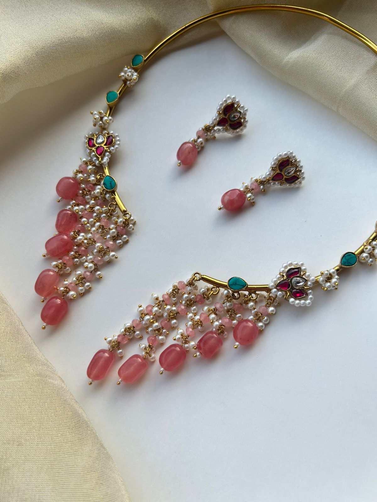 Lotus Hasali Necklace Set