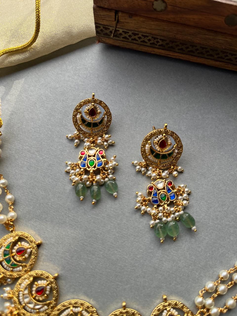 Multi Kamal Mayur Necklace Set VNN733