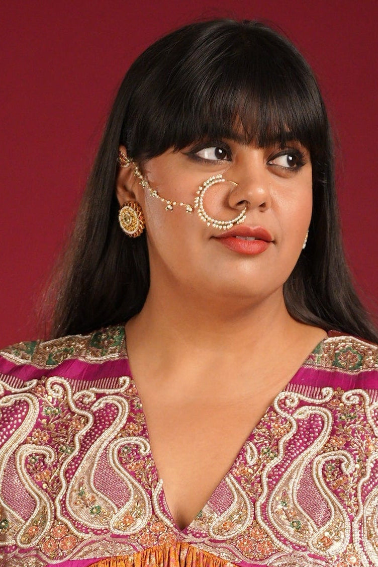 Medium Size Pearl Nose Ring VNNR027