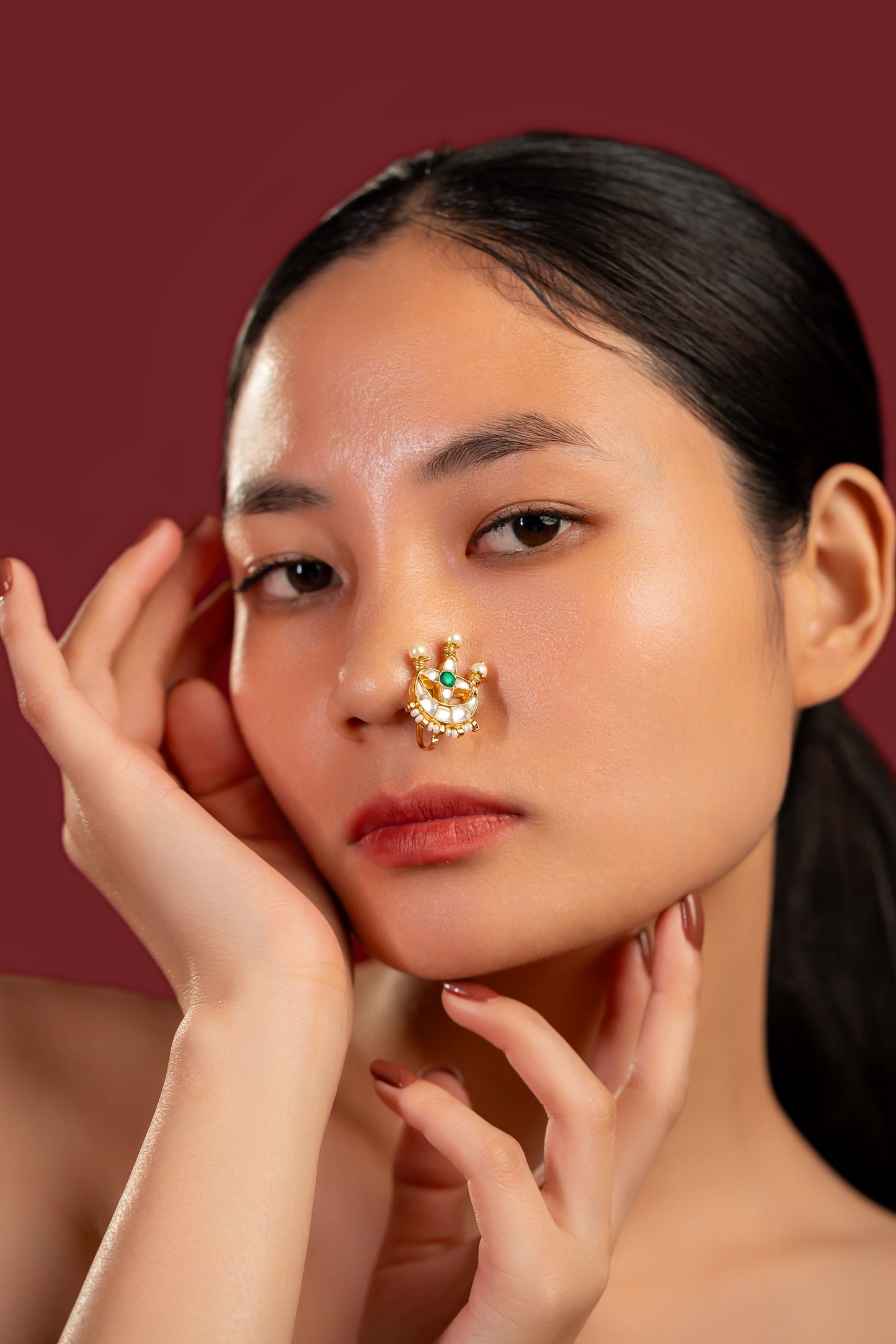 Chand Marathi Nose Ring - VNNR030(1)