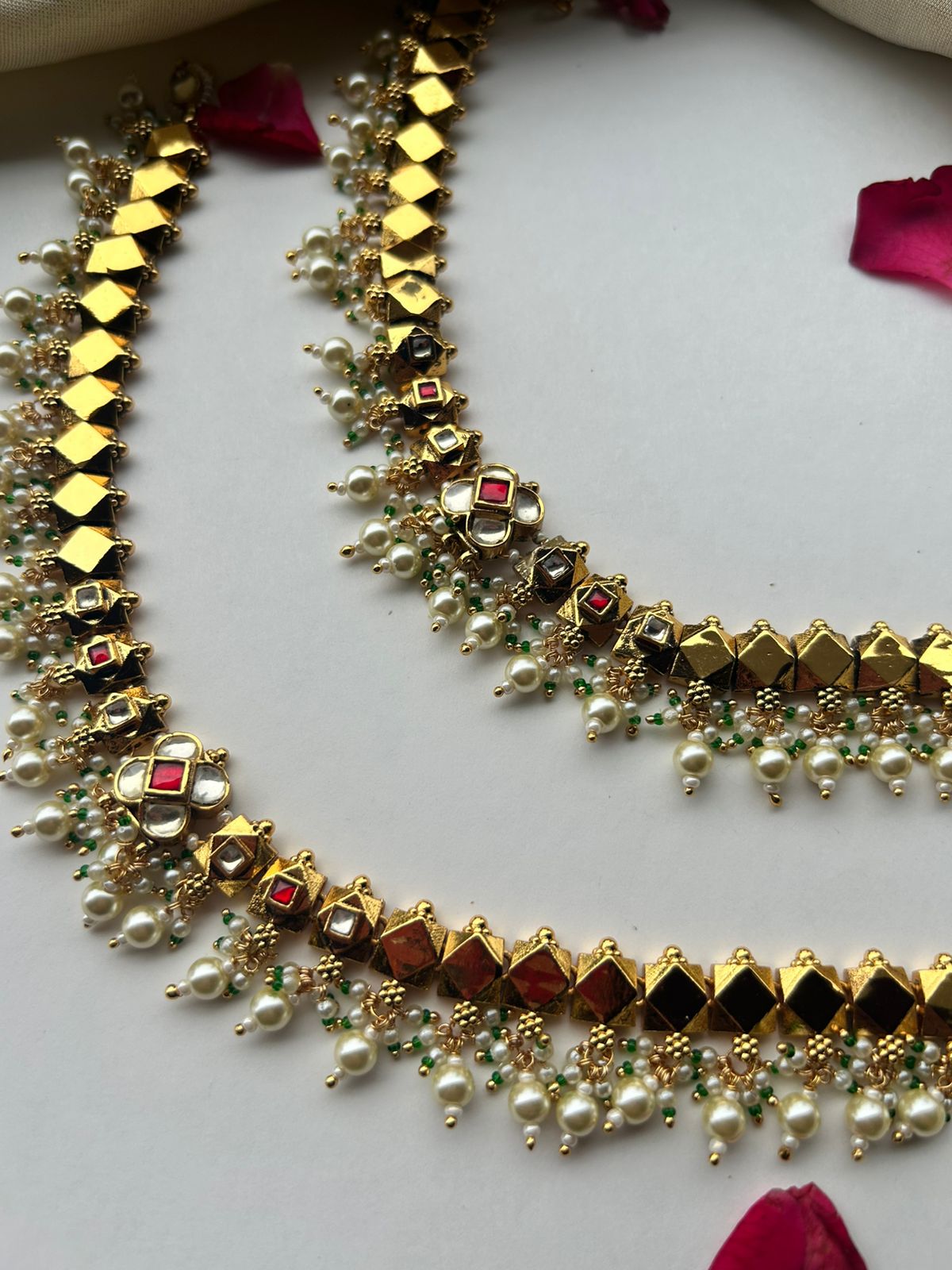 Gold Jadau Payal VNP009