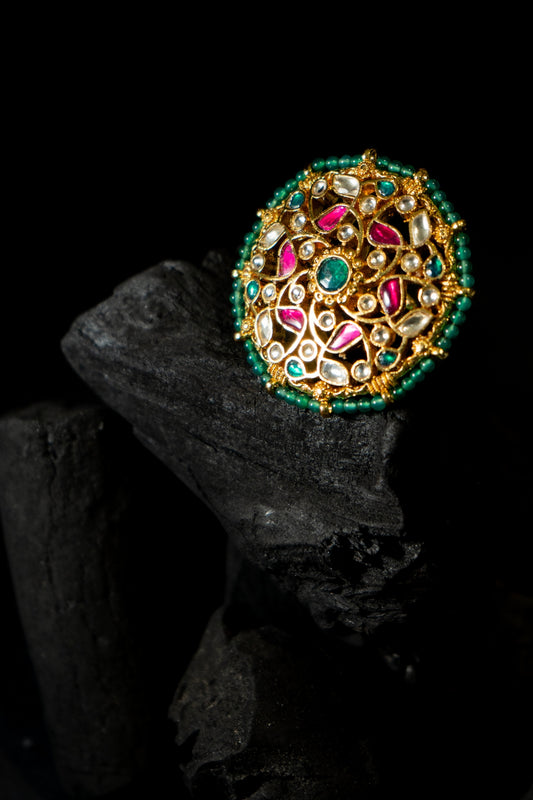 Multi Jadau Rani Ring - VNR002