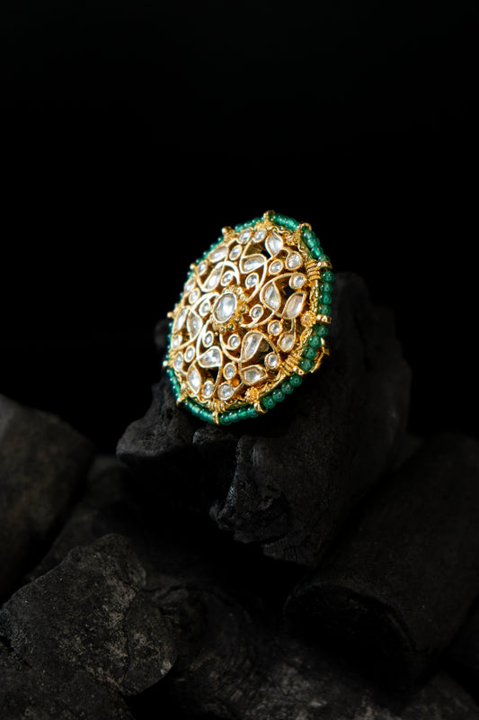 White Jadau Ring - VNR004