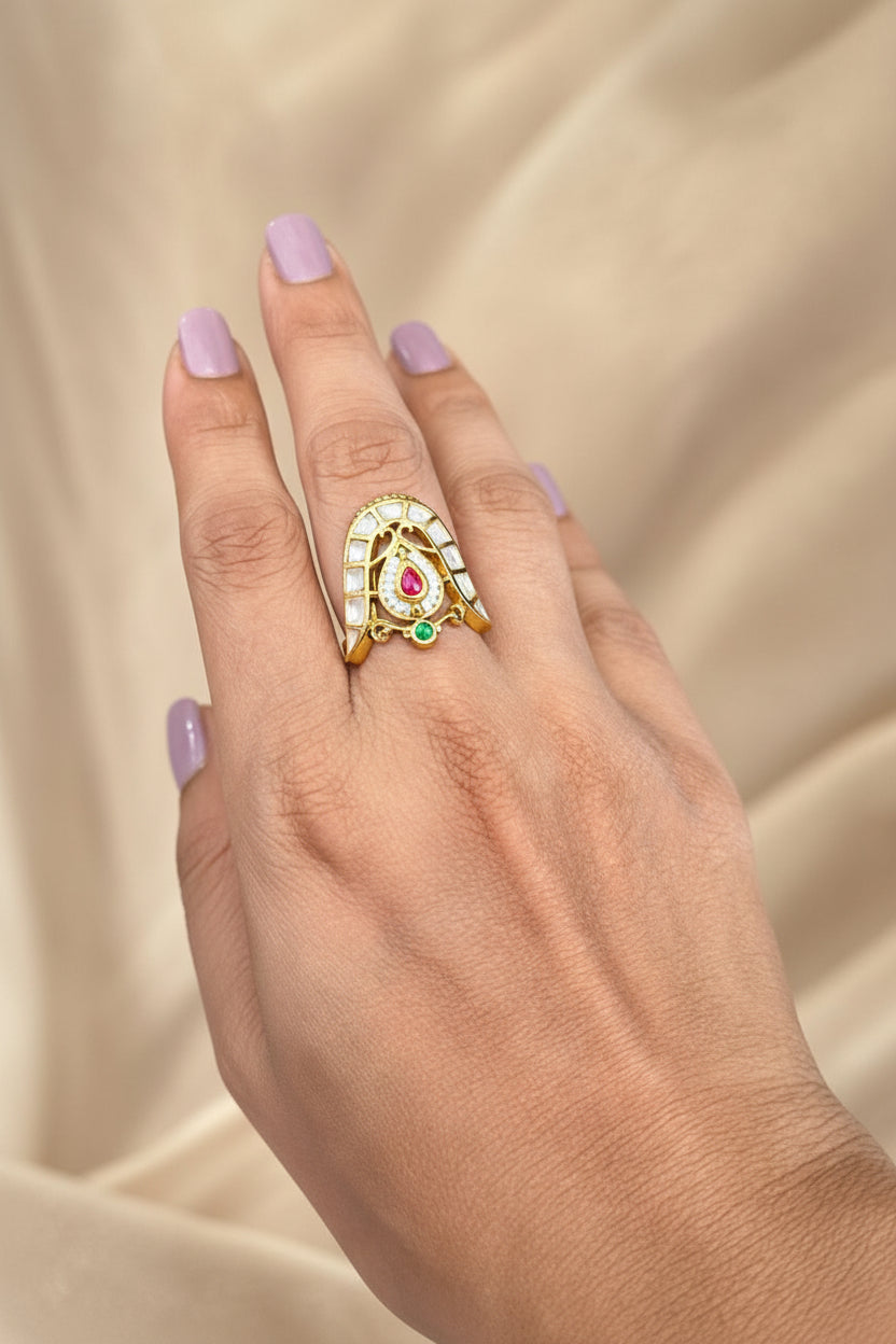 Teardrops Jadau Ring VNR096