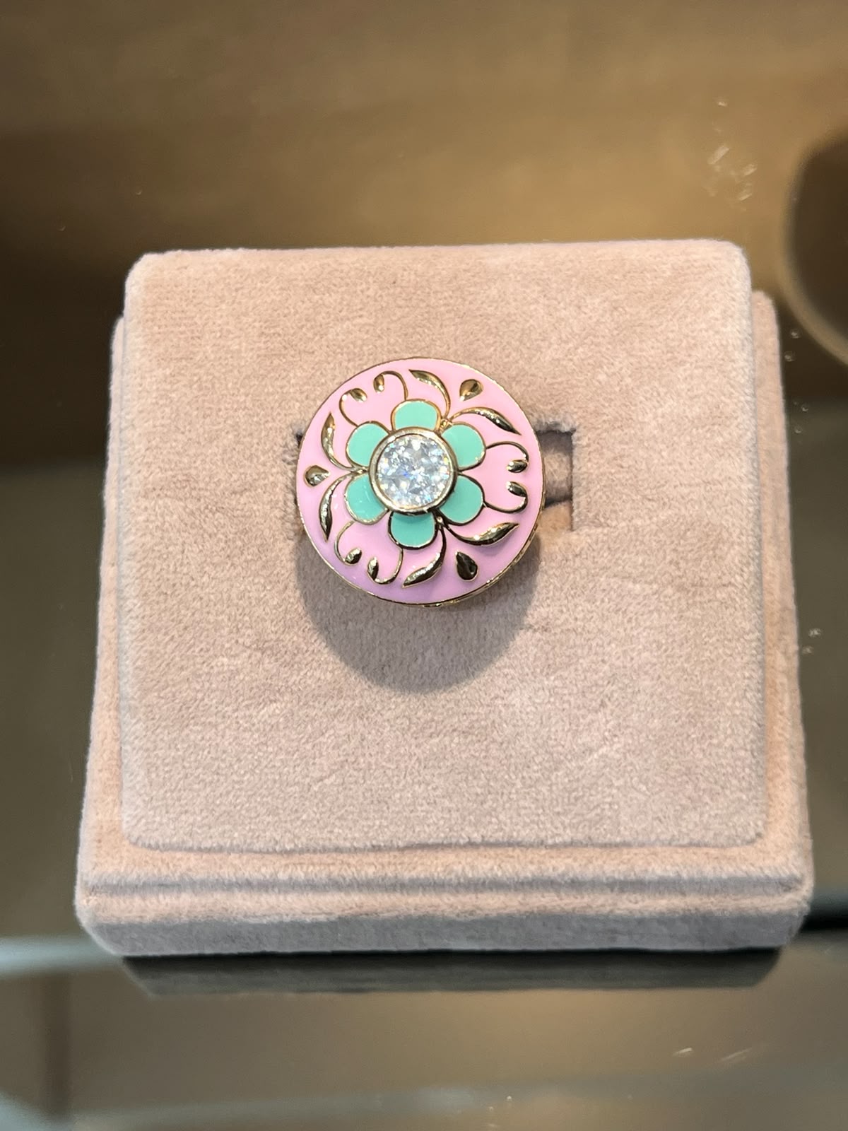 Meenakari Polki Ring VNR119