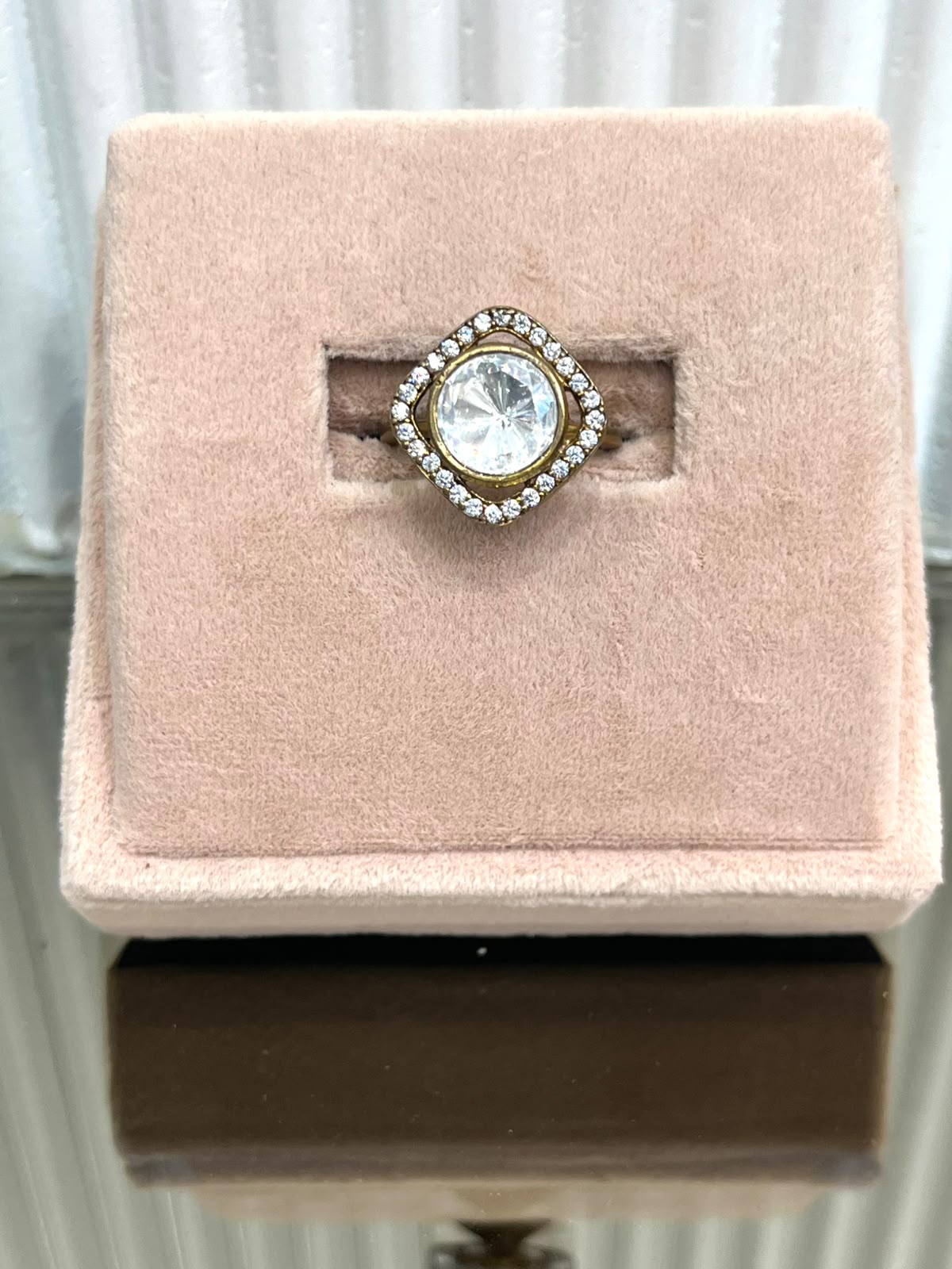 Victorian Square Polki Ring VNR123