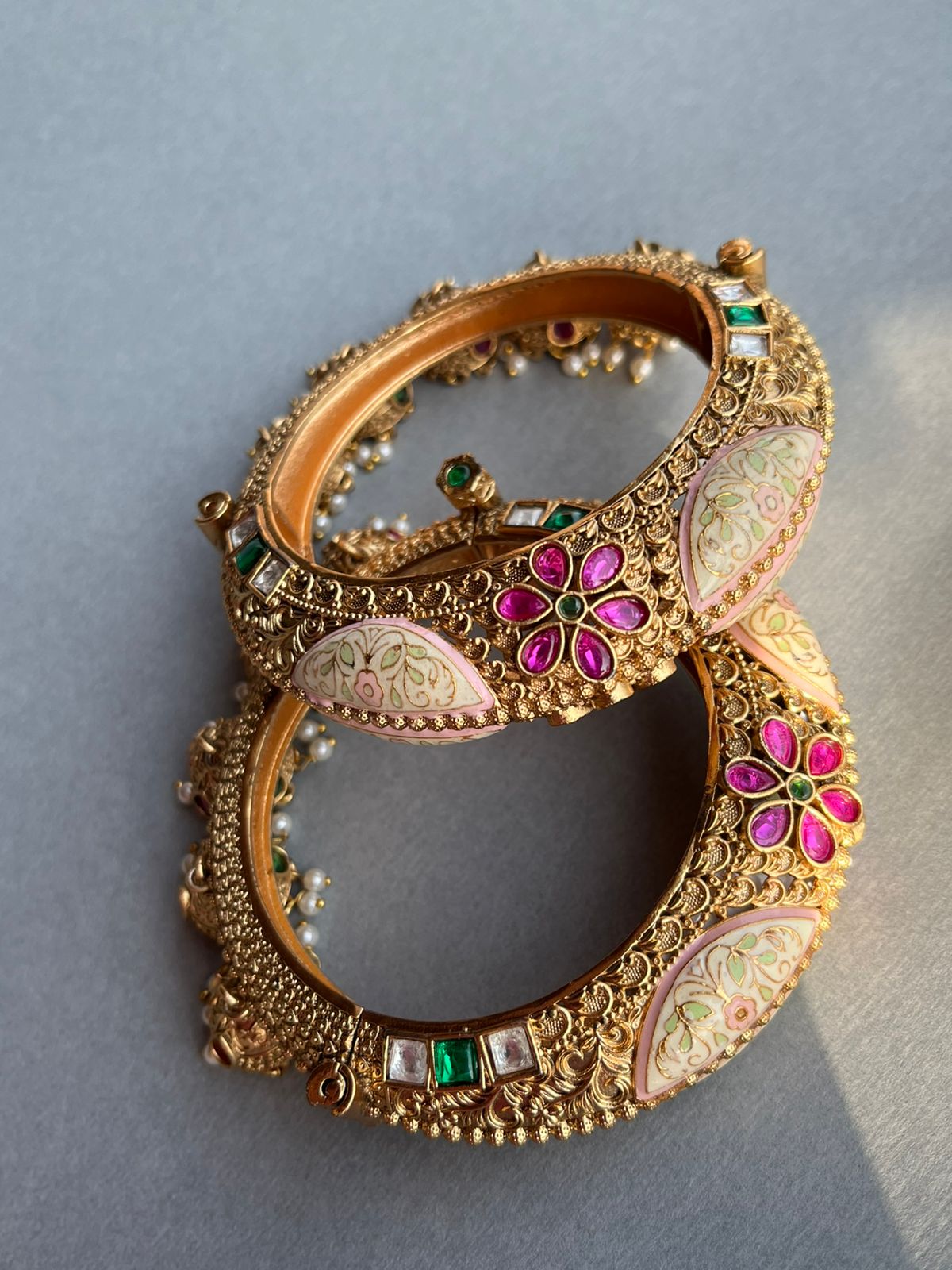 Antique Minakari Dulls Bangles- VNHN066